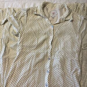 The Hatch poka dot maxi/midi short sleeve dress